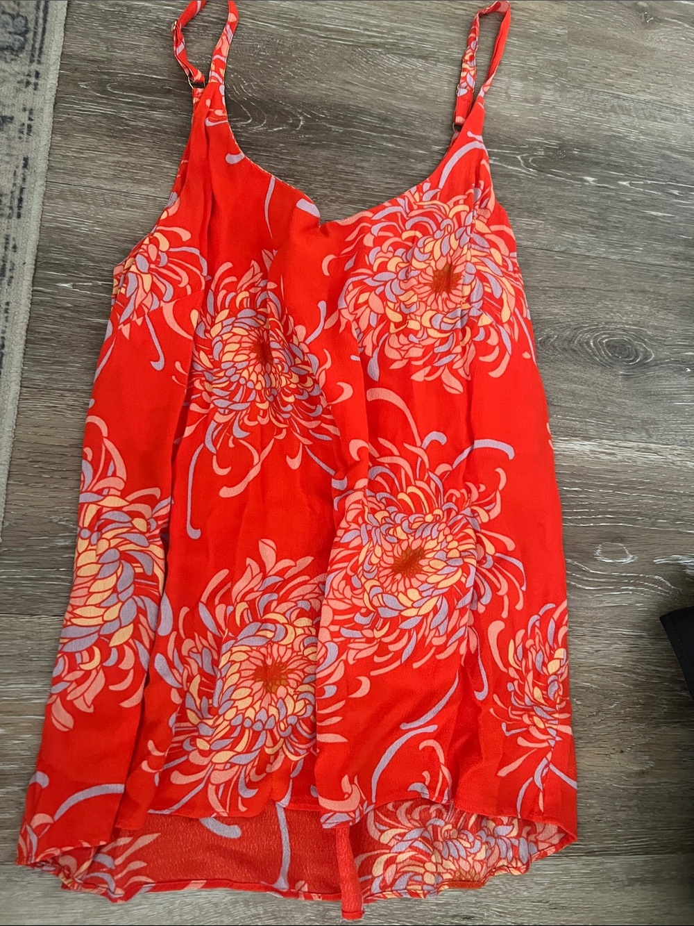 CAbi Red Floral Print Cami
